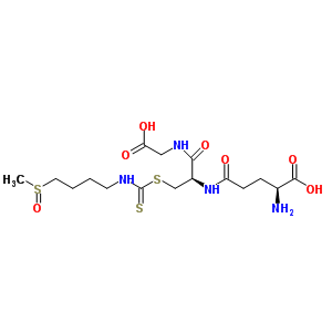 L-gamma-谷氨酰-S-{[4-(甲基亚磺酰)丁基]硫代氨基甲酰}-L-半胱氨酰甘氨酸结构式_289711-21-3结构式