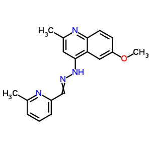6-甲基-2-吡啶羧醛 2-(6-甲氧基-2-甲基-4-喹啉)肼酮结构式_29125-43-7结构式