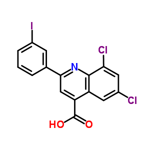6,8-二氯-2-(3-碘苯基)-4-喹啉羧酸结构式_29240-62-8结构式