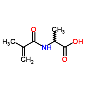 N-(2-甲基-1-氧代-2-丙烯-1-基)-L-丙氨酸结构式_29486-28-0结构式