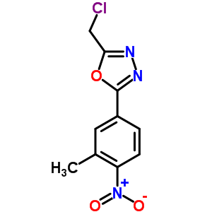 2-氯甲基-5-(3-甲基-4-硝基苯基)-1,3,4-噁二唑结构式_298187-48-1结构式