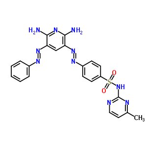 4-[2-[2,6-二氨基-5-(2-苯基二氮杂烯)-3-吡啶]二氮杂烯]-n-(4-甲基-2-嘧啶)-苯磺酰胺结构式_29978-69-6结构式