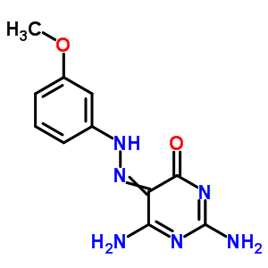 2,6-二氨基-5-[2-(3-甲氧基苯基)二氮杂烯]-4(3H)-嘧啶酮结构式_30188-95-5结构式