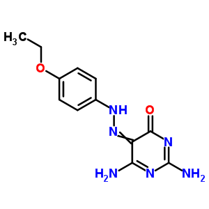 2,6-二氨基-5-[2-(4-乙氧基苯基)二氮杂烯]-4(3H)-嘧啶酮结构式_30188-96-6结构式