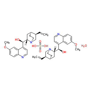 奎宁硫酸盐单水合物结构式_303137-00-0结构式