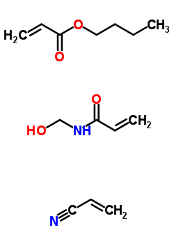 Butyl acrylate, acrylonitrile, methylolacrylamide polymer Structure,30586-88-0Structure
