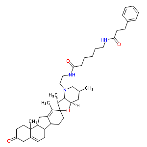 3-Keto-n-aminoethyl-n-aminocaproyldihydrocinnamoyl cyclopamine Structure,306387-90-6Structure
