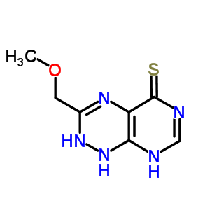 2,6-二氢-3-(甲氧基甲基)-嘧啶并[5,4-e]-1,2,4-三嗪-5(1h)-硫酮结构式_30855-50-6结构式