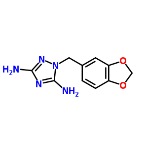 1-(1,3-苯并二氧杂环戊烯-5-甲基)-1H-1,2,4-噻唑-3,5-二胺结构式_31127-29-4结构式