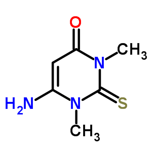 6-氨基-1,3-二甲基-2-硫氧代-2,3-二氢嘧啶-4(1h)-酮结构式_3120-52-3结构式
