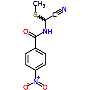 n-[氰基(甲基硫代)甲基]-4-硝基-苯甲酰胺结构式_31666-17-8结构式