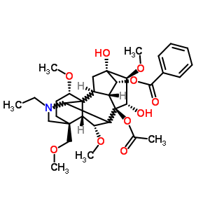 脱氧乌头碱对照品结构式_3175-95-9结构式