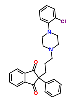 2-[3-[4-(O-氯苯基)-1-哌嗪]丙基]-2-苯基-1,3-茚烷二酮结构式_31804-91-8结构式