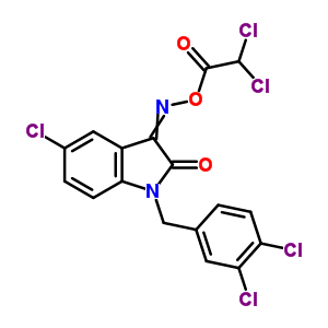 1H-Indole-2,3-dione, 5-chloro-1-[(3,4-dichlorophenyl)methyl]-, 3-[O-(2,2-dichloroacetyl)oxime]结构式_320420-76-6结构式