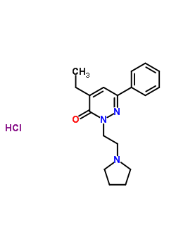 4-Ethyl-6-phenyl-2-(2-pyrrolidin-1-ylethyl)pyridazin-3-one hydrochloride Structure,32058-64-3Structure