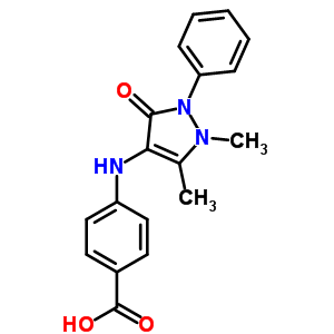 2-[(2,3-二氢-1,5-二甲基-3-氧代-2-苯基-1H-吡唑-4-基)氨基]苯甲酸结构式_32683-54-8结构式