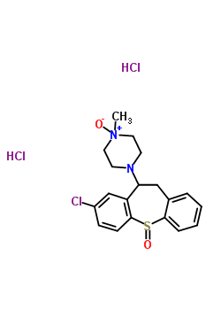 1-(8-氯-10,11-二氢二苯并(b,f)硫杂卓-10-基)-4-甲基-哌嗪S,4-二氧化物二盐酸盐结构式_32859-71-5结构式