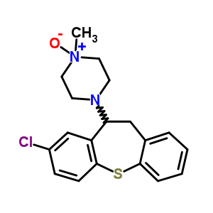 4-(8-氯-5,6-二氢苯并[b][1]苯并硫杂卓-6-基)-1-甲基-1-氧代哌嗪-1-鎓结构式_32860-00-7结构式