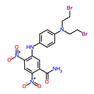 5-(P-(双(2-溴乙基)氨基)苯胺)-2,4-二硝基苯甲酰胺结构式_32869-03-7结构式