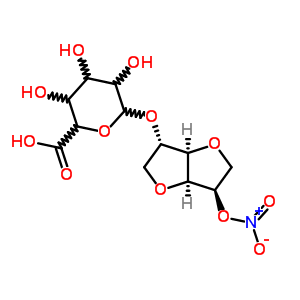 6-[[(3S,3aR,6R,6aS)-6-硝基氧基-2,3,3a,5,6,6a-六氢呋喃并[2,3-d]呋喃-3-基]氧基]-3,4,5-三羟基四氢吡喃-2-羧酸结构式_32871-20-8结构式