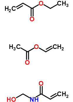 乙酸乙烯酯,乙基丙烯酸酯,N-甲醇丙烯酰胺聚合物结构式_32875-87-9结构式