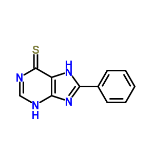 8-苯基-3,7-二氢嘌呤-6-硫酮结构式_3298-76-8结构式