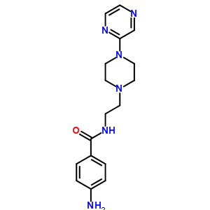 4-氨基-N-[2-(4-吡嗪-2-基哌嗪-1-基)乙基]苯甲酰胺结构式_33016-78-3结构式