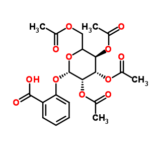 2,3,4,6-四-O-乙酰基-beta-D-吡喃葡萄糖基水杨酸酯结构式_33019-34-0结构式