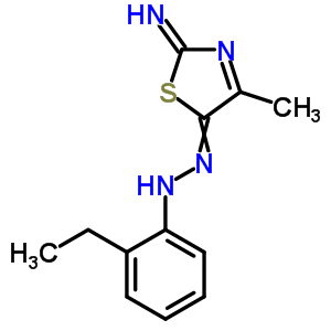 2-乙基-n-[(2-亚氨基-4-甲基-1,3-噻唑-5-基)氨基]苯胺结构式_33174-95-7结构式