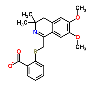 2-(6,7-二甲氧基-3,3-二甲基-3,4-二氢异喹啉-1-甲基磺酰基)-苯甲酸结构式_332358-89-1结构式