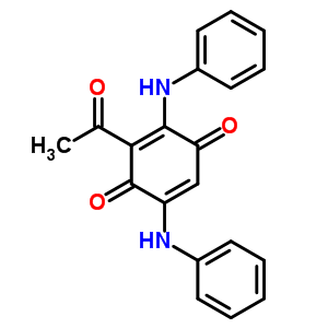 3-乙酰基-2,5-双(苯基氨基)-2,5-环己二烯-1,4-二酮结构式_33251-25-1结构式