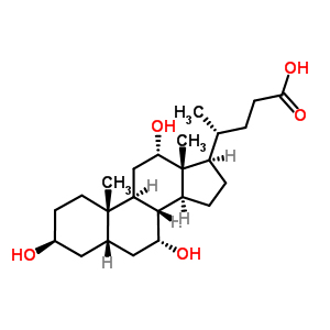 (3beta,5beta,7alpha,12alpha)-3,7,12-三羟基胆烷-24-酸结构式_3338-16-7结构式