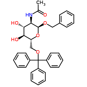Benzyl 2-acetamido-2-deoxy-6-o-triphenyl-methyl-alpha-d-glucopyranoside Structure,33493-71-9Structure