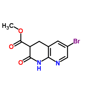 6-溴-2-氧代-1,2,3,4-四氢-1,8-萘啶-3-羧酸甲酯结构式_335031-10-2结构式