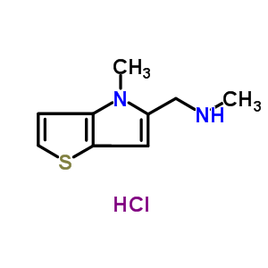 N-甲基-n-[(4-甲基-4H-噻吩并[3,2-b]吡咯-5-基)甲基]胺盐酸盐结构式_335033-68-6结构式