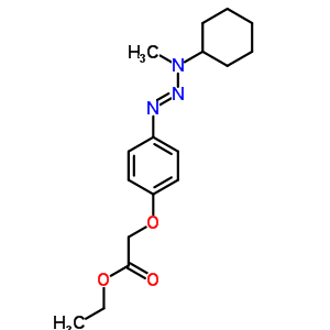 2-[4-(环己基-甲基-氨基)二氮杂烯苯氧基]乙酸乙酯结构式_34153-37-2结构式