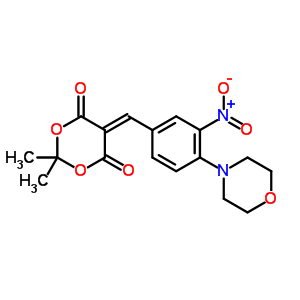 2,2-二甲基-5-[(4-吗啉-3-硝基苯基)亚甲基]-1,3-二氧杂烷-4,6-二酮结构式_341935-02-2结构式