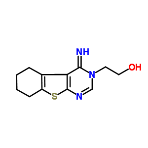 2-(4-亚氨基-5,6,7,8-四氢[1]苯并噻吩并[2,3-D]嘧啶-3(4H)-基)乙醇结构式_342396-95-6结构式