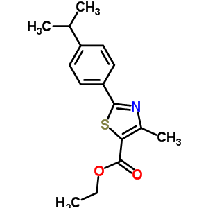 2-[4-异丙基苯基]-4-甲基噻唑-5-甲酸乙酯结构式_343322-54-3结构式