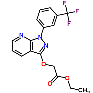 [[1-[3-(三氟甲基)苯基]-1H-吡唑并[3,4-B]吡啶-3-基]氧基]乙酸乙酯结构式_34580-65-9结构式