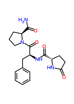 (2S)-N-[(2S)-1-[(2S)-2-氨基甲酰吡咯烷-1-基]-1-氧代-3-苯基丙烷-2-基]-5-氧代吡咯烷-2-甲酰胺结构式_34783-35-2结构式