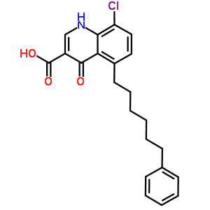 8-氯-4-羟基-5-(6-苯基己基)-3-喹啉羧酸结构式_34785-13-2结构式