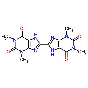 8-(1,3-二甲基-2,6-二氧代-7h-嘌呤-8-基)-1,3-二甲基-7h-嘌呤-2,6-二酮结构式_34839-28-6结构式