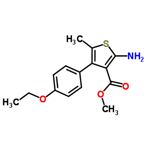 2-氨基-4-(4-乙氧基苯基)-5-甲基噻吩-3-羧酸甲酯结构式_351158-36-6结构式