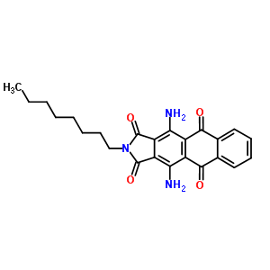 4,11-二氨基-2-辛基萘并[3,2-f]异吲哚-1,3,5,10-四酮结构式_35170-70-8结构式