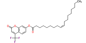 (9Z)-9-十八碳烯酸 2-氧代-4-(三氟甲基)-2H-1-苯并吡喃-7-基酯结构式_352525-07-6结构式