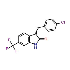 3-[(4-氯苯基)亚甲基]-6-(三氟甲基)-1H-吲哚-2-酮结构式_35315-58-3结构式