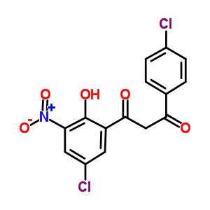 1-(5-氯-2-羟基-3-硝基苯基)-3-(4-氯苯基)-1,3-丙二酮结构式_357166-57-5结构式