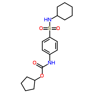 n-[4-(环己基磺酰基)苯基]氨基甲酸环戊酯结构式_35819-76-2结构式