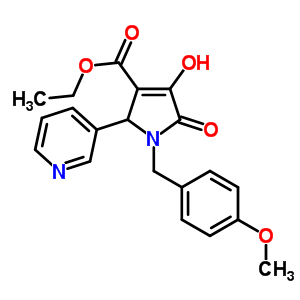 1-(4-Methoxybenzyl)-3-hydroxy-4-ethoxycarbonyl-5-(3-pyridyl)-3-pyrrolin-2-one Structure,359436-85-4Structure